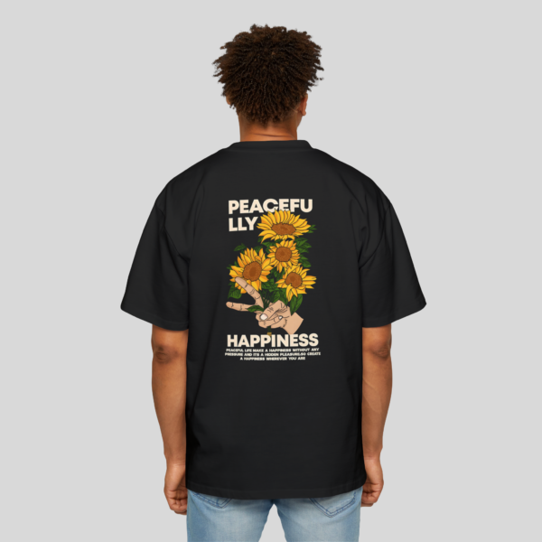 Peacefully Happy - Unisex Oversized Tee